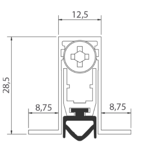 Automatinis Durų Slenkstis CO - 520 (12,5 x 28,5 mm)