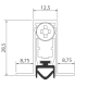 Automatinis Durų Slenkstis CO - 520 (12,5 x 28,5 mm)