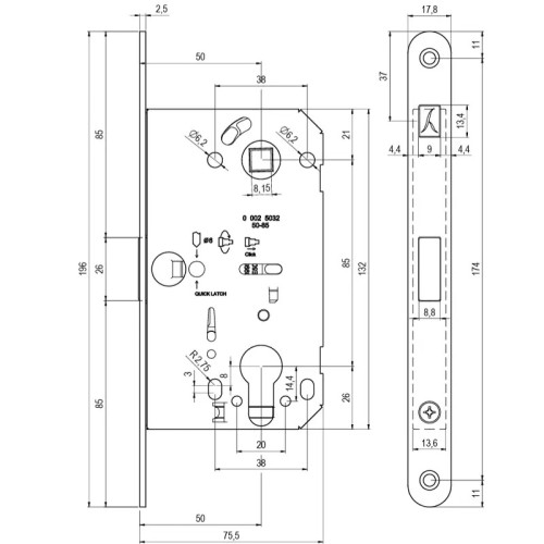 Magnetinė Spyna BONAITI FORTY NG V69 PZ Balta