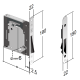 Magnetinė WC Spyna Su Plokštele BONAITI NO-HA MINI 937-G992 Matinis Chromas