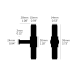 Baldinė Rankena T-BAR BUSTER + PUNCH CROSS Juoda