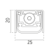 Automatinis Durų Slenkstis JNF IN.06.009 ( 25 x 20 mm )