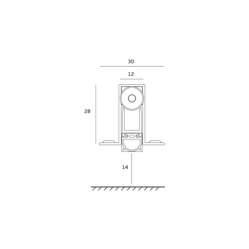 Automatinis Durų Slenkstis JNF IN.06.004 ( 12 x 28 mm )