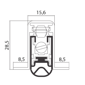 Automatinis Durų Slenkstis CO - 1800  (15,6 x 28,5 mm)
