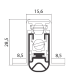 Automatinis Durų Slenkstis CO - 1800  (15,6 x 28,5 mm)