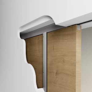 Stumdomų Durų Bėgelis ALUFRAME POCKET Montuojamos Angos Viduje