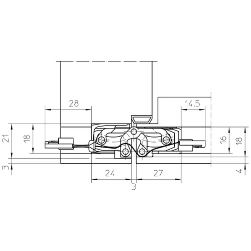 Paslėptas Vyris TECTUS TE 240 3D ENERGY Matinis Chromas (60 kg)